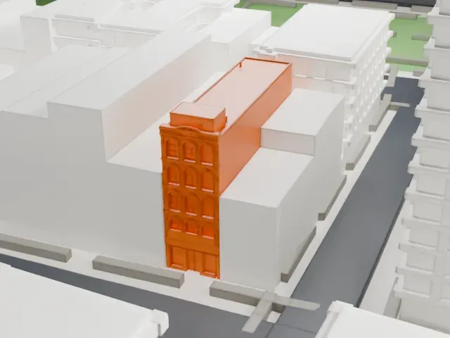 97 Bowery model, West view