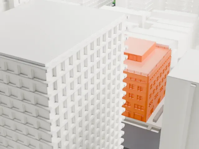 980 Madison Avenue model, East view