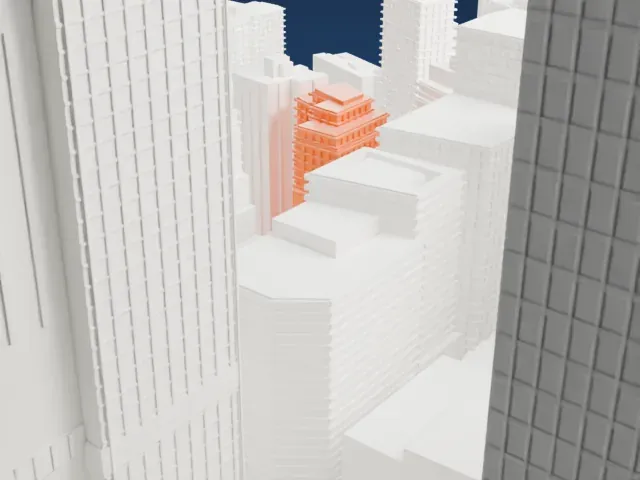 99 John Street model, West view