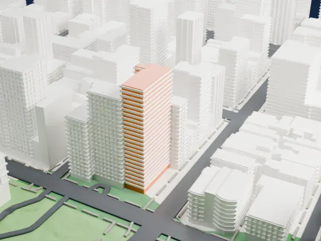 995 Fifth Avenue model, West view