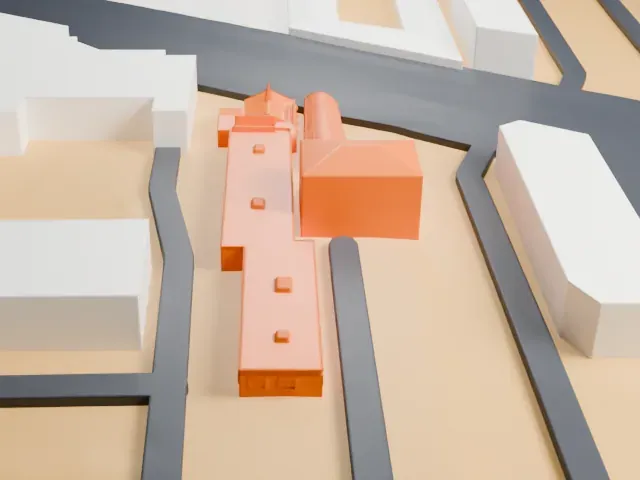 A Little White Wedding Chapel model, East view