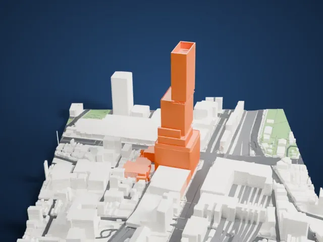 Abeno Harukas model, East view