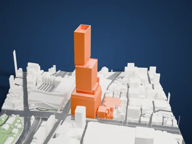 Abeno Harukas model, West view