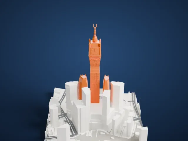Abraj Al Bait model, North view