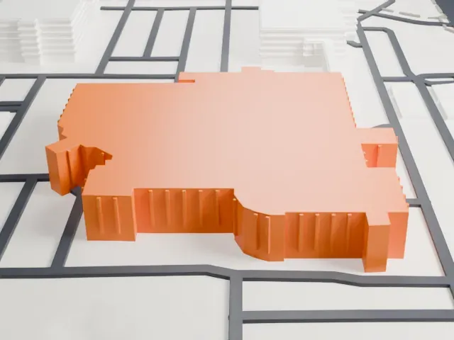 Abrazo Scottsdale Campus model, East view