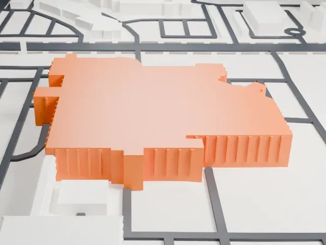 Abrazo Scottsdale Campus model, West view