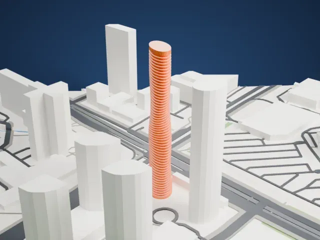 Absolute World model, North view