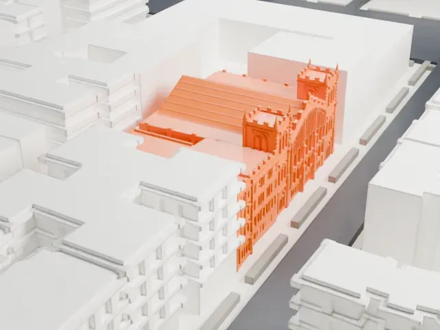 Abyssinian Baptist Church model, East view