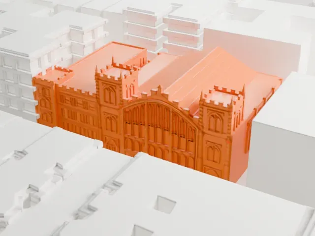 Abyssinian Baptist Church model, North view