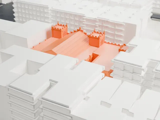Abyssinian Baptist Church model, South view