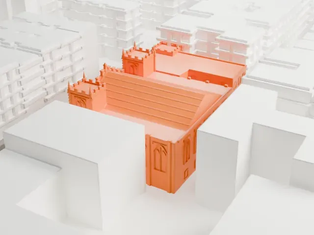 Abyssinian Baptist Church model, West view