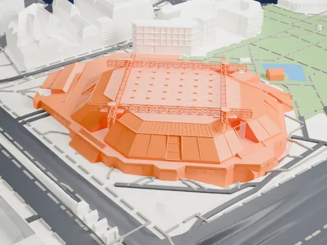 Accor Arena model, West view