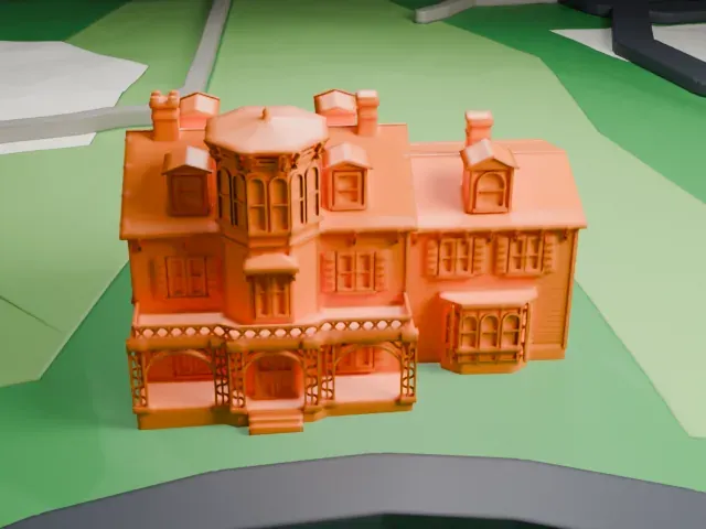 Acorn Hall model, South view