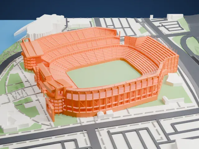 Acrisure Stadium model, East view
