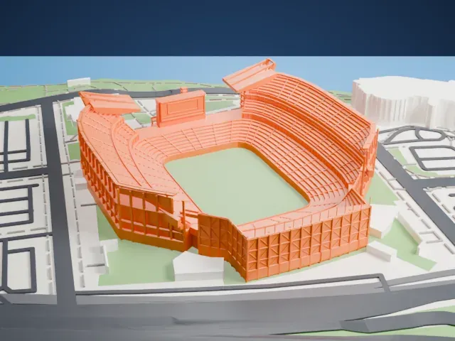 Acrisure Stadium model, North view