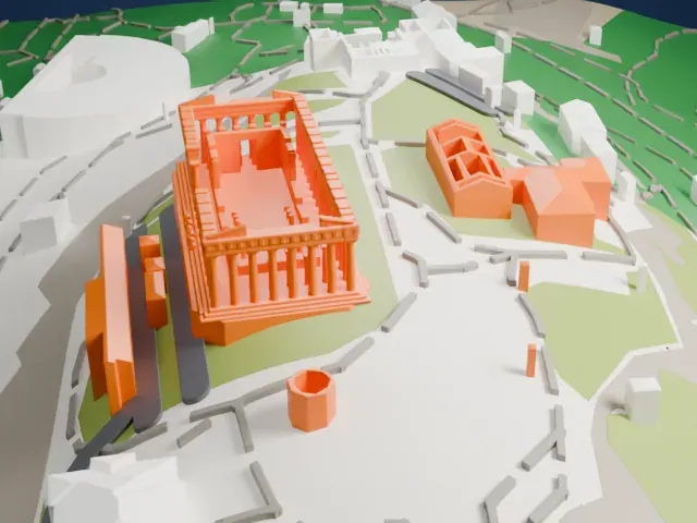 Acropolis of Athens model, East view