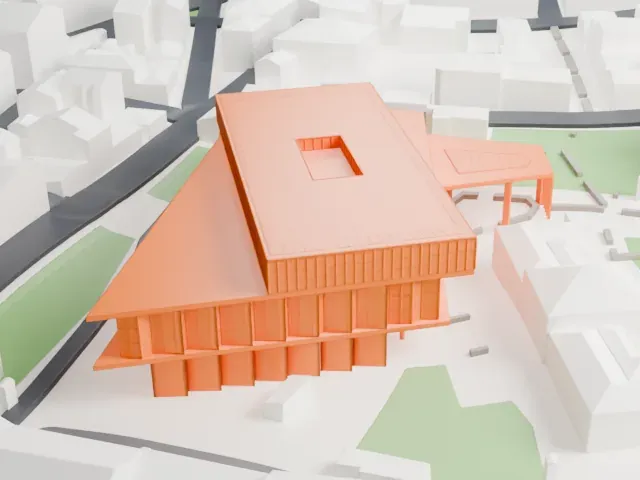 Acropolis Museum model, East view