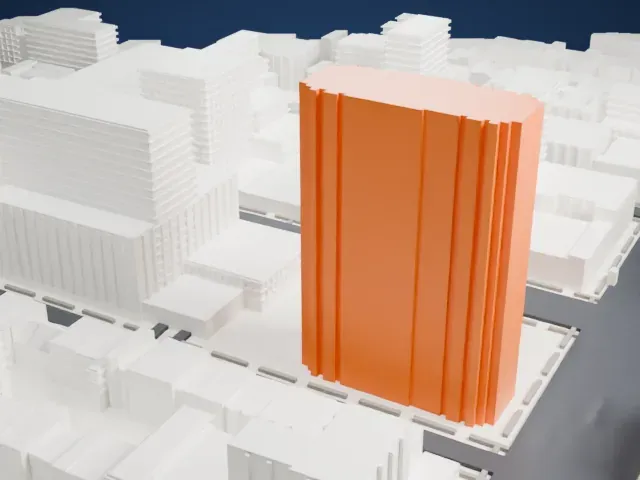 Adam Clayton Powell Jr. State Office Building model, North view