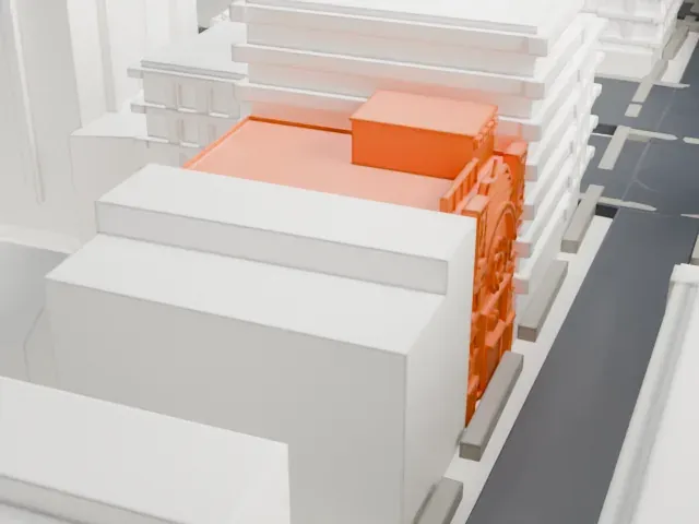 Adath Jeshurun of Jassy Synagogue model, West view