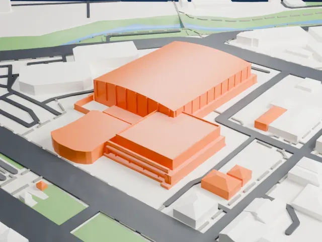 Adelaide Entertainment Centre model, North view