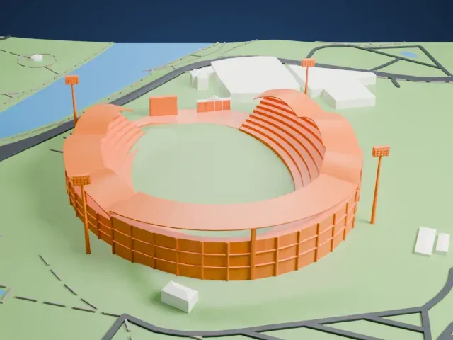 Adelaide Oval model, North view