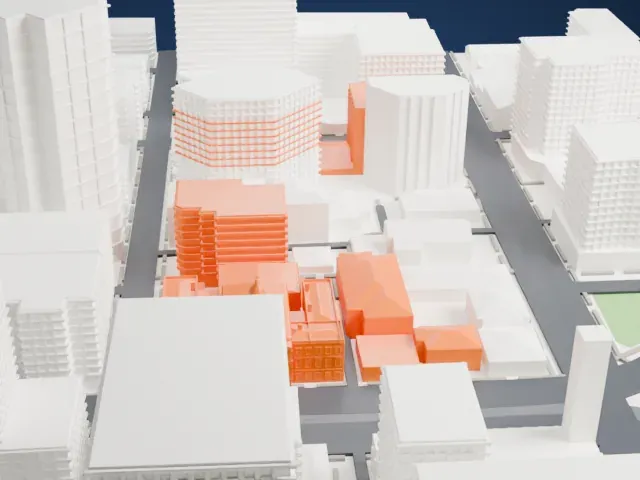 Adelaide Town Hall model, West view