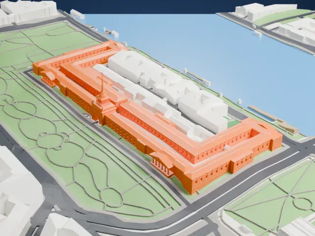 Admiralty, Saint Petersburg model, East view