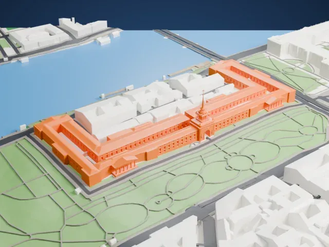 Admiralty, Saint Petersburg model, South view
