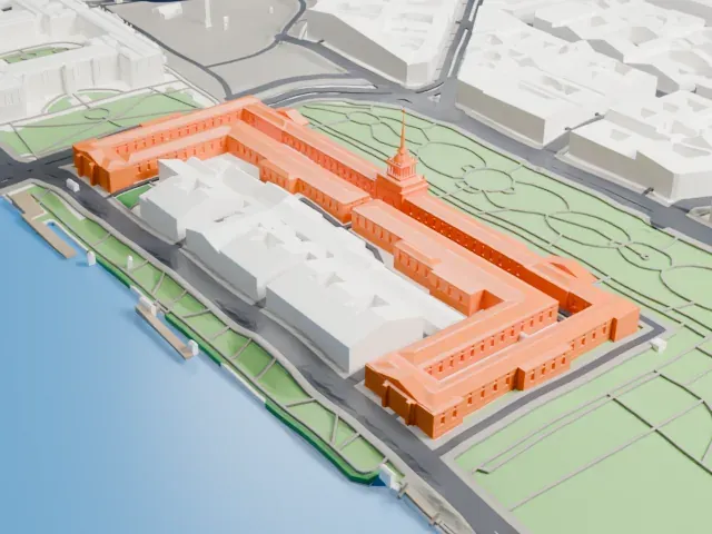 Admiralty, Saint Petersburg model, West view