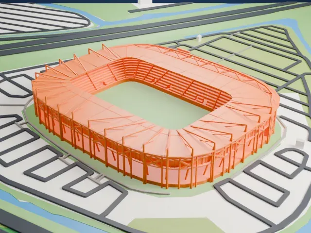 AFAS Stadion model, North view