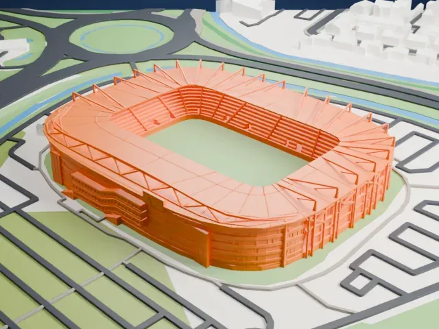AFAS Stadion model, South view