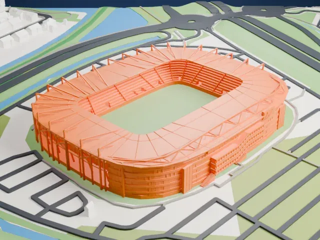 AFAS Stadion model, West view