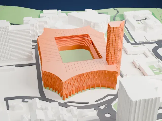 Air Albania Stadium model, North view