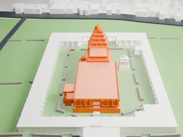 Airavatesvara Temple model, East view
