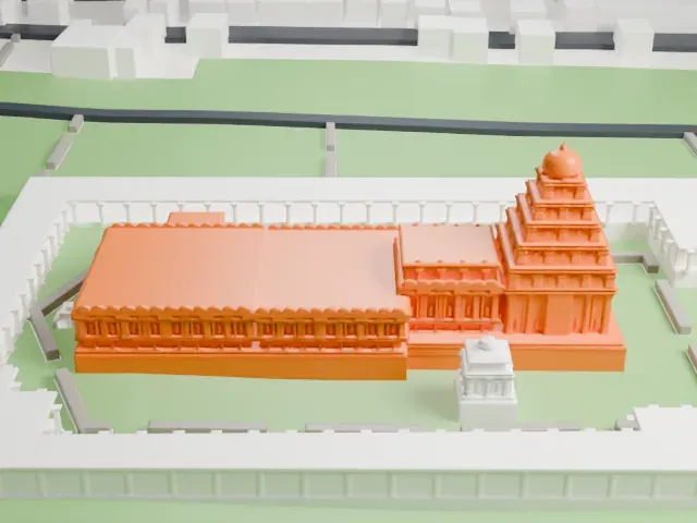 Airavatesvara Temple model, North view
