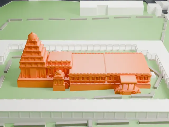 Airavatesvara Temple model, South view
