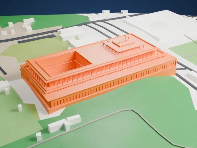 Aiwan-e-Sadr model, North view