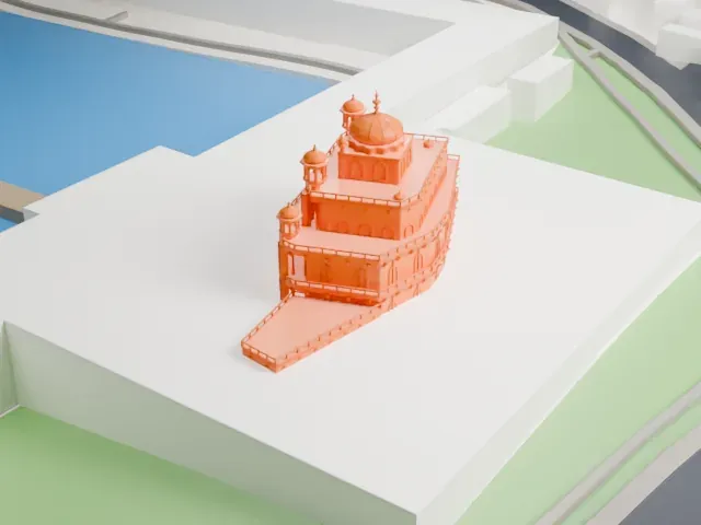 Akal Takht model, North view