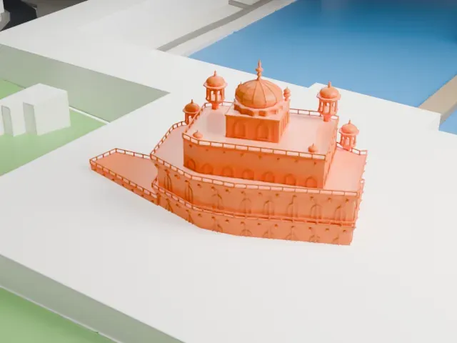 Akal Takht model, West view