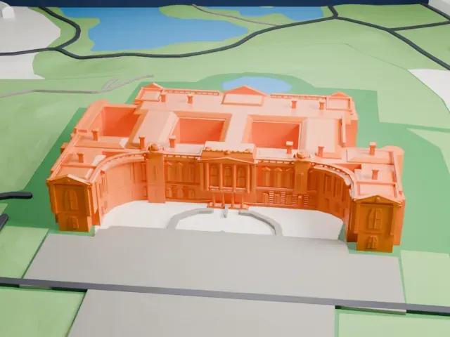 Akasaka Palace model, North view