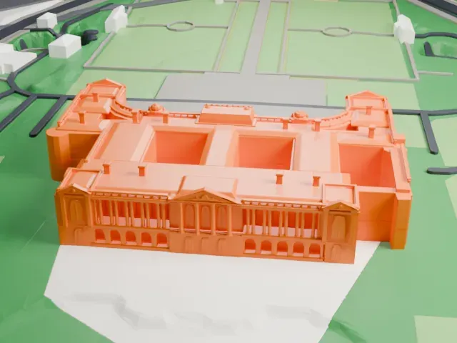 Akasaka Palace model, South view