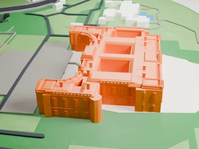 Akasaka Palace model, West view