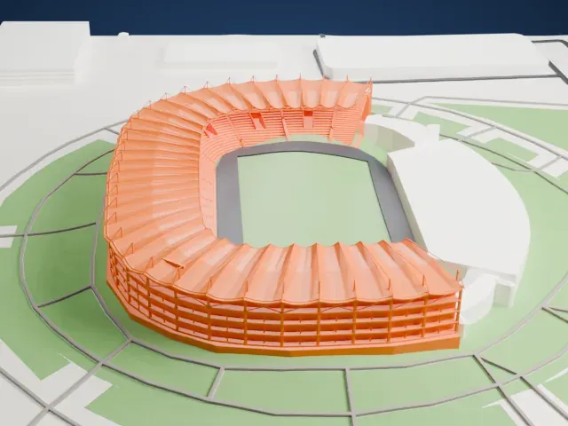 Akhmat-Arena model, North view