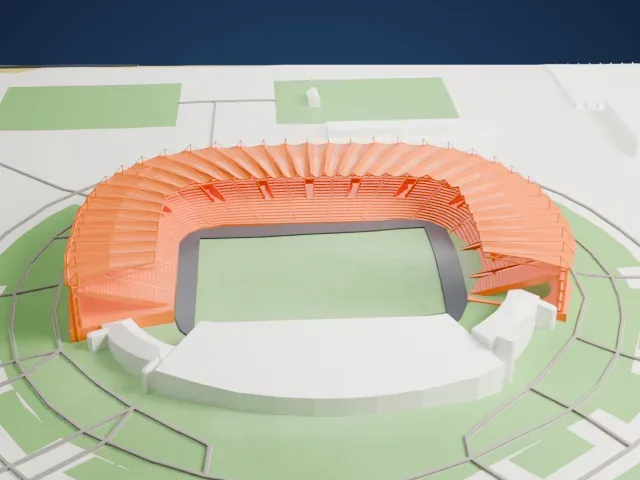 Akhmat-Arena model, West view