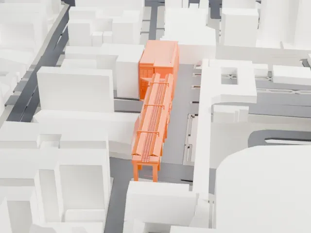 Akihabara Station model, East view