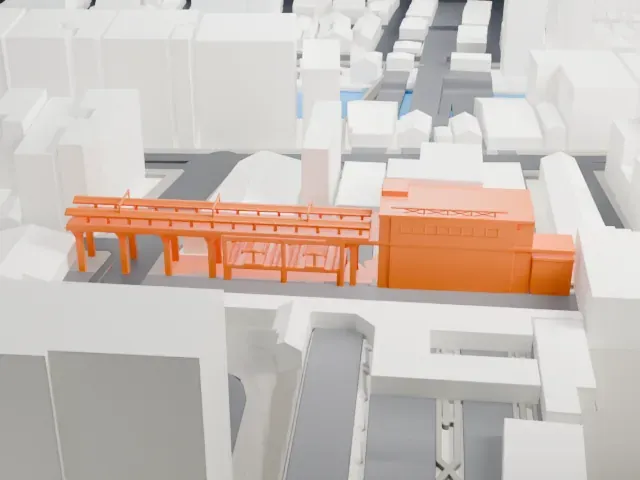Akihabara Station model, North view