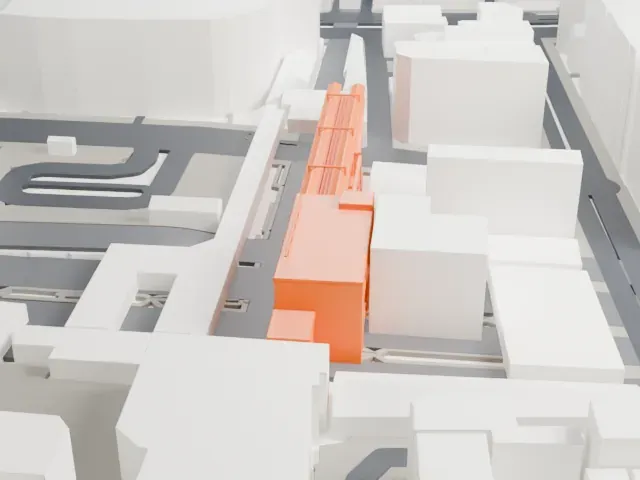 Akihabara Station model, West view