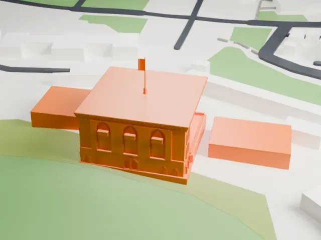 Al Alam Palace model, North view