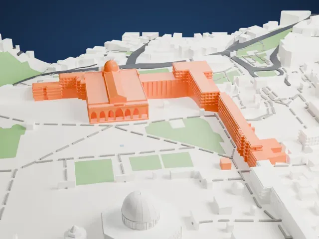 Al-Aqsa Mosque model, North view
