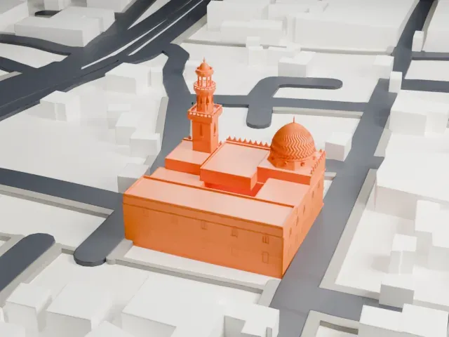 Al-Ashraf Mosque model, East view